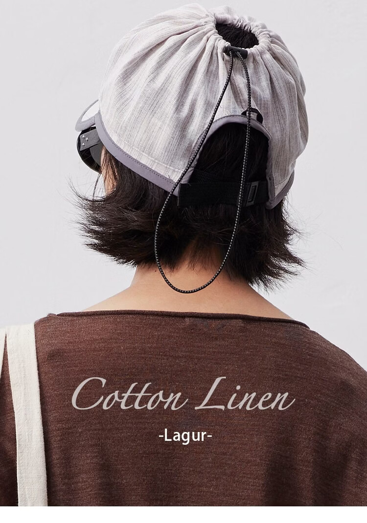 Lagur Linen Zero-Burden "Topless Baseball Cap" Sun Protection UPF100+ Sun Hat Denim Blue 12