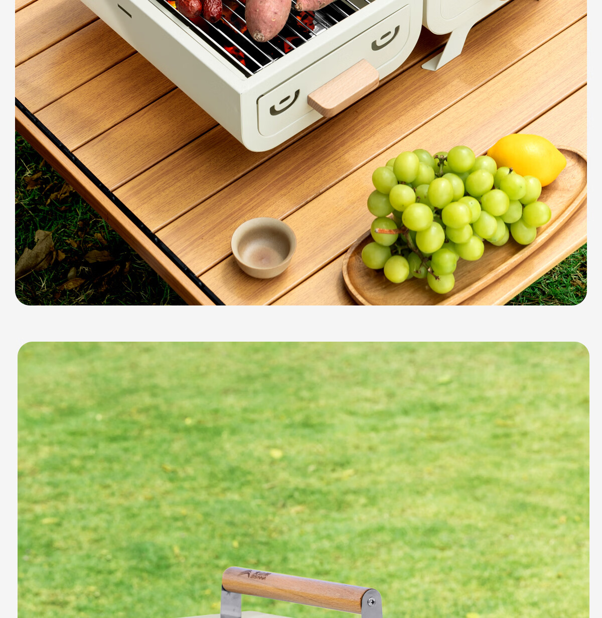 Beishanlang Outdoor Double-Sided Charcoal Grill Portable Home Patio Dual-Use BBQ Grill with Griddle SK263 23