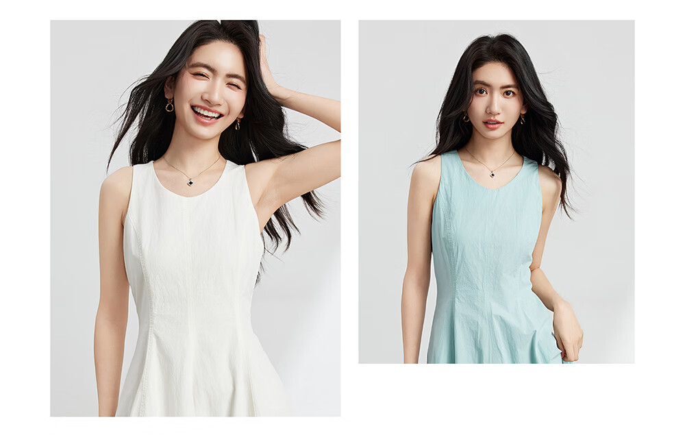 Miss Bird Women's High-End Summer Sleeveless Waist Slimming Office Fitted Tank Dress 12