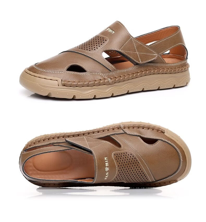 Jingzhenlianggong New Casual Sandals High-Grade Ultra-Soft Men's Breathable Sandals Wear-Resistant Non-Slip Yellow [Classic Model] Size 42 36