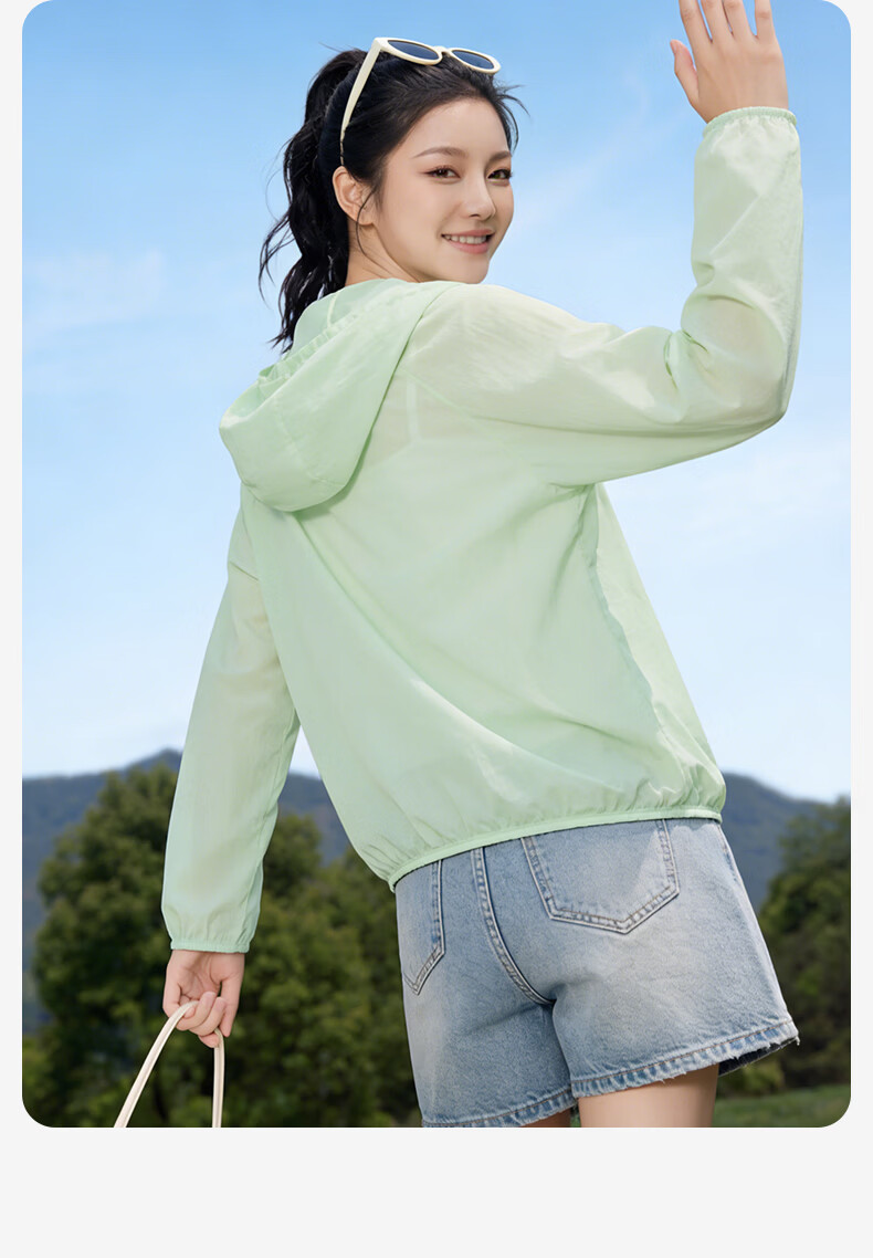Baleno Woven Sun Protection Jacket for Women 2026 New Summer UPF50+ Breathable UV Protection Hooded Sunproof Coat 10