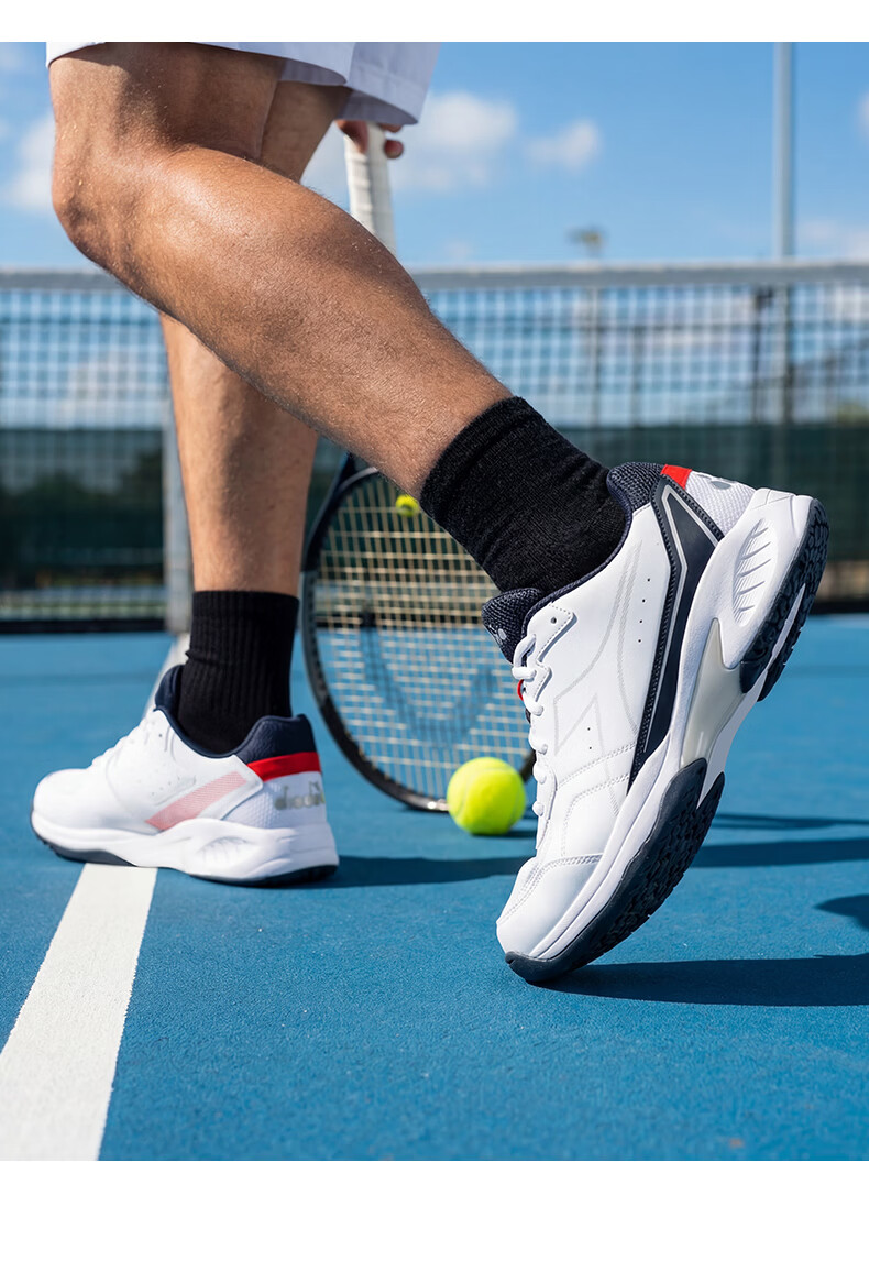 Diadora Volee 7 Men's Stable Comfortable Professional Tennis Shoes White / Blue Size 41 6