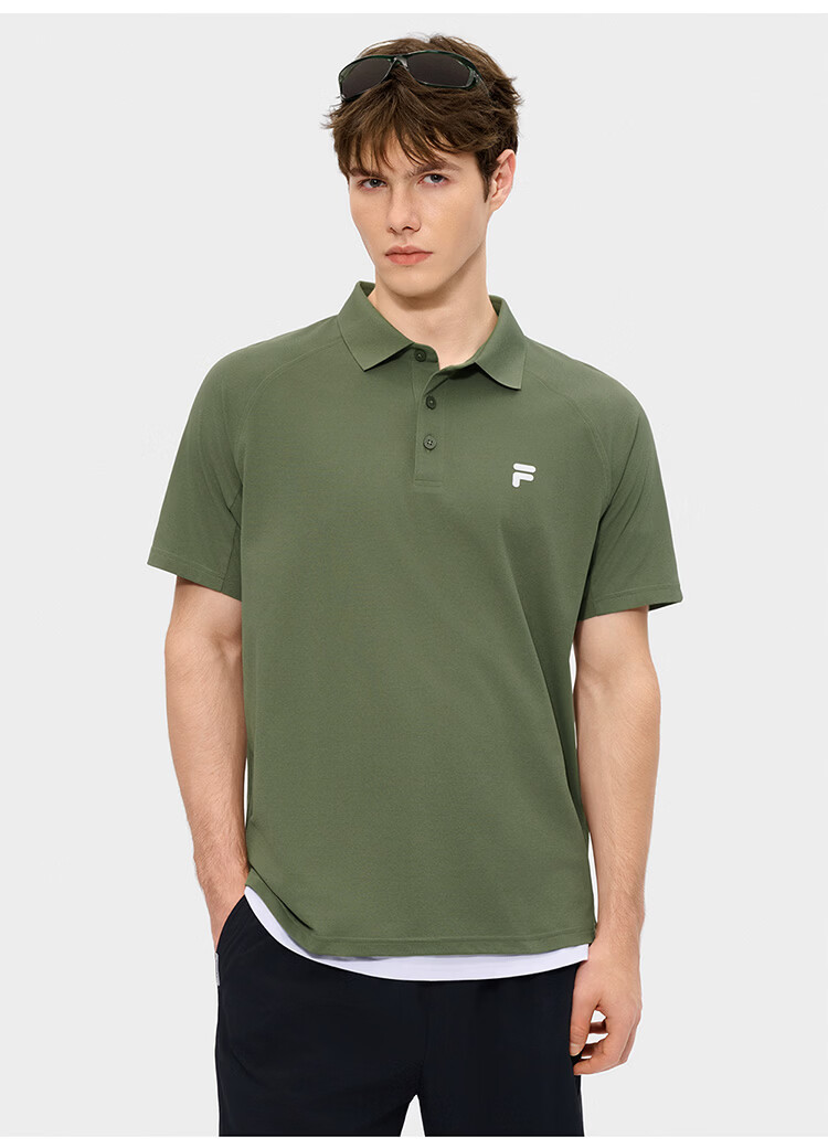 FILA FUSION Men's Short Sleeve Polo Shirt 26 Summer New Cool Quick-Dry T-Shirt 8