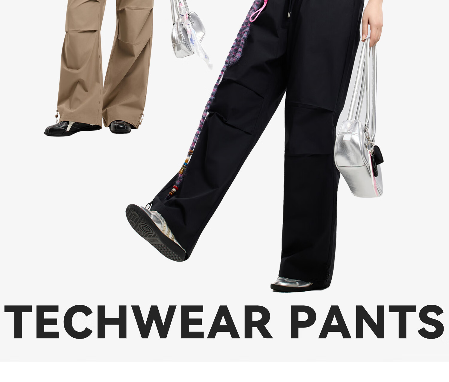 Metersbonwe Women's Casual Wide-Leg Pants 2026 Summer New Outdoor Sports Loose High-Waist Paratrooper Pants 2