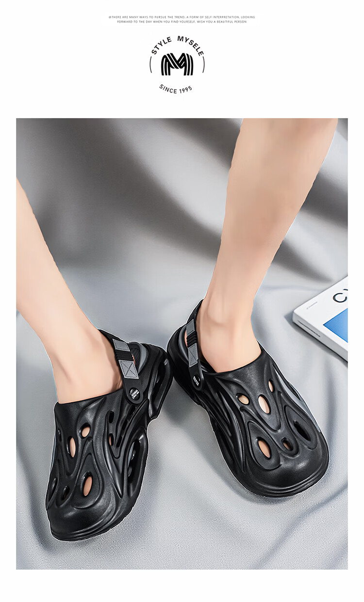Senma Men's Slippers 2026 New Summer Waterproof Non-Slip Closed-Toe Outdoor Beach Shoes 18