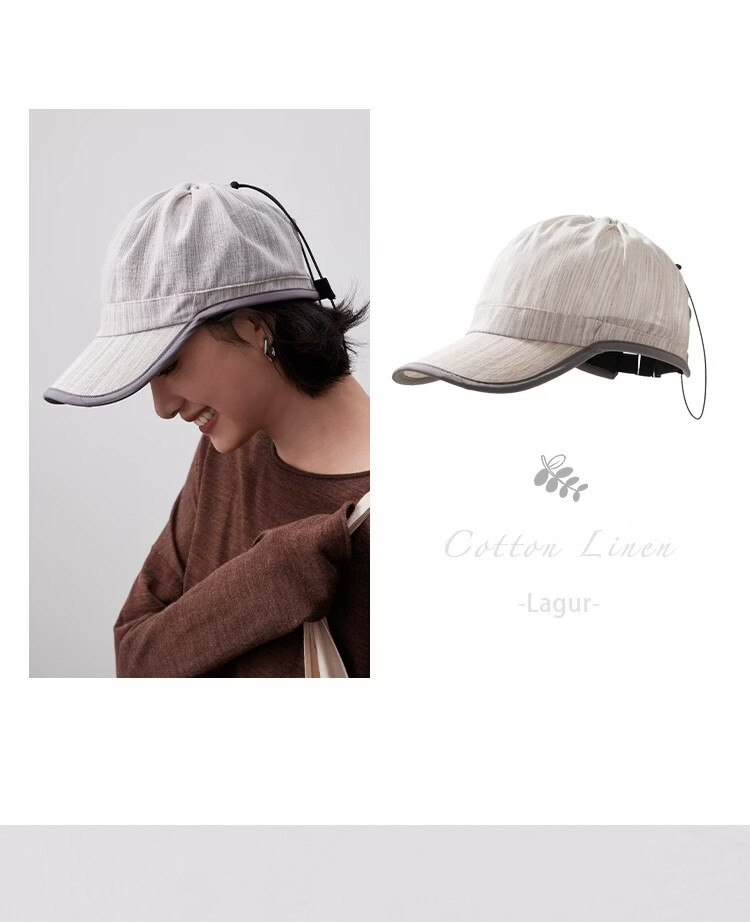 Lagur Linen Zero-Burden "Topless Baseball Cap" Sun Protection UPF100+ Sun Hat Denim Blue 11