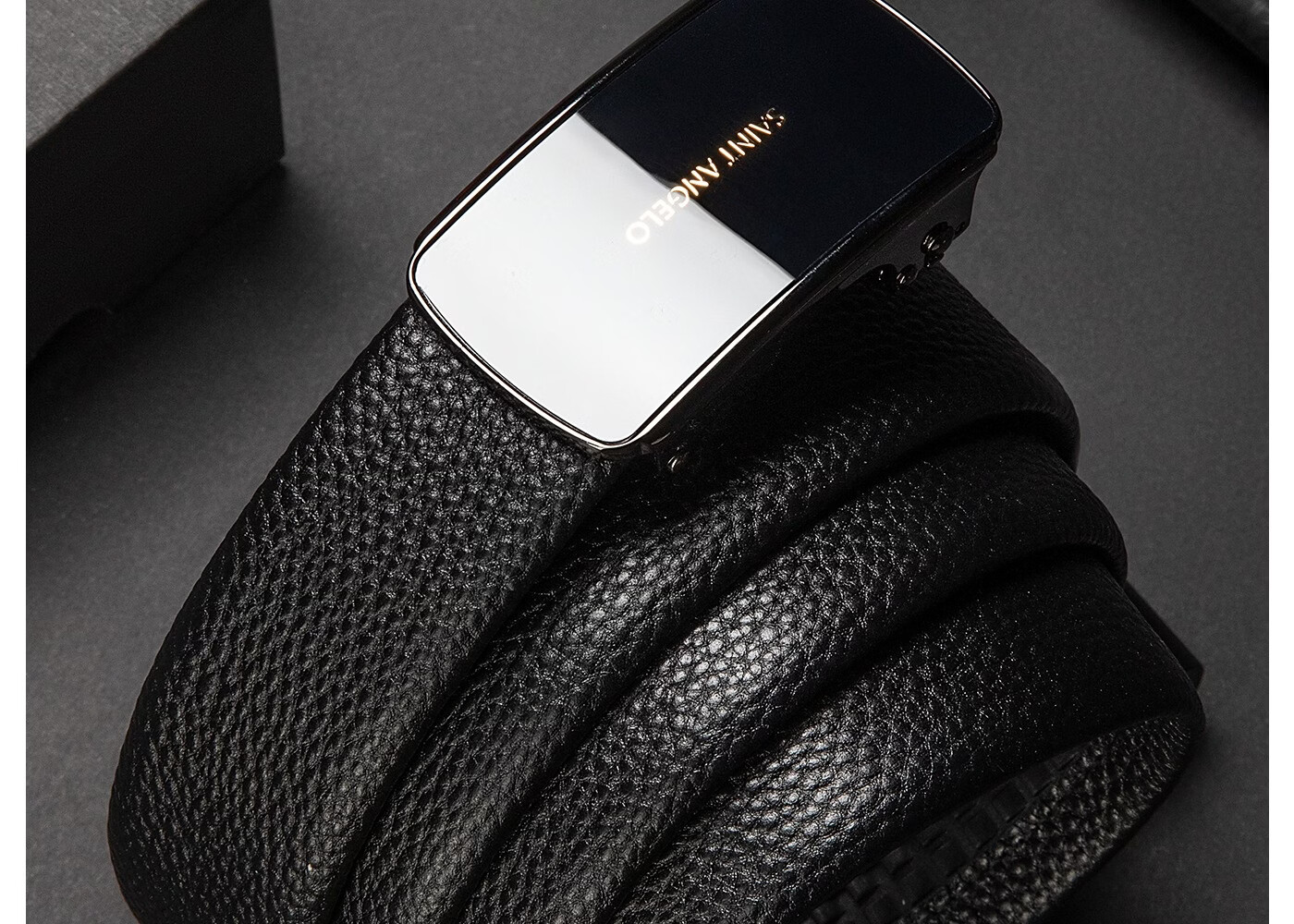 Baoxiniao Men's Genuine Leather Belt 2026 New Automatic Buckle Cowhide Business Waist Belt 115cm 6