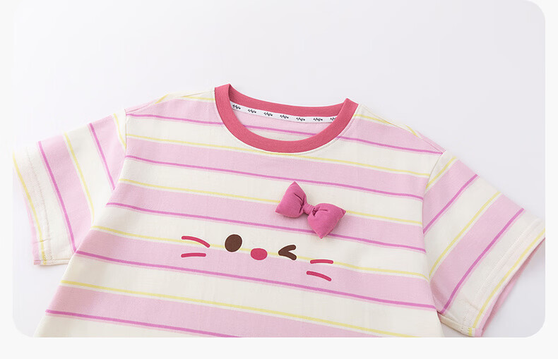 Dudu Kids Boys T-Shirt Summer Girls Short Sleeve Fashion Children's Striped Top Baby Kids Clothing Blue Striped 110 26