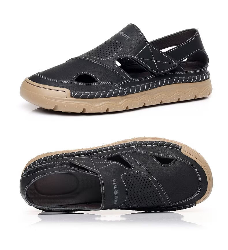 Jingzhenlianggong New Casual Sandals High-Grade Ultra-Soft Men's Breathable Sandals Wear-Resistant Non-Slip Yellow [Classic Model] Size 42 35
