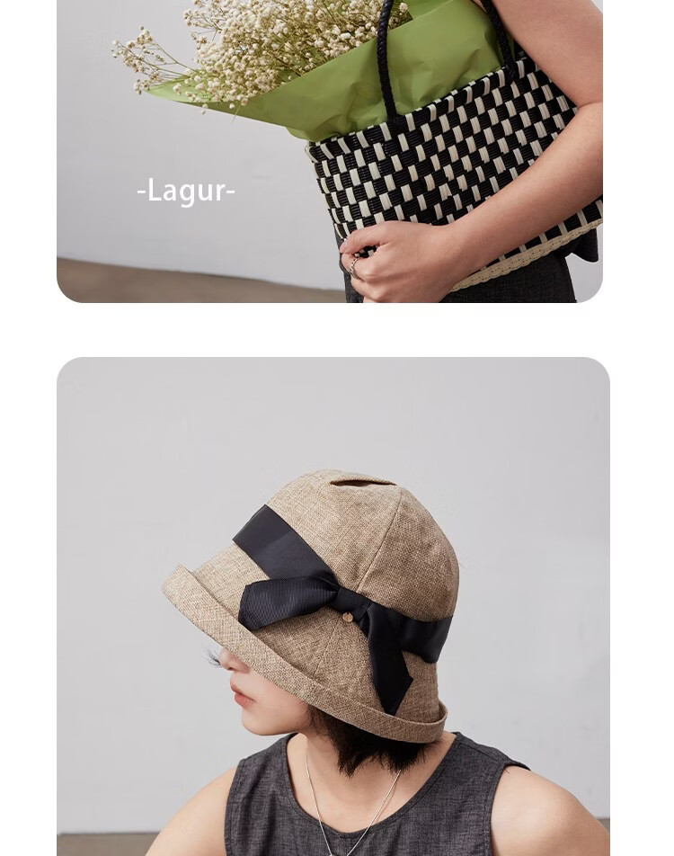 Lagur Lightweight Paper-Feel Japanese Hemp Edge Fisherman Hat Breathable Thin Sunshade Foldable Midnight Blue 14