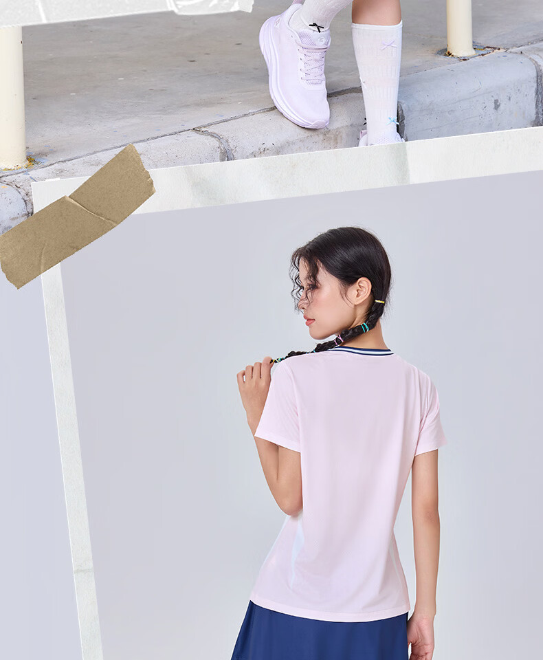KUMPOO 26th Anniversary New Badminton Shirt Short Sleeve Comfortable Breathable K261W-1227 Women's Pink 3XL 5