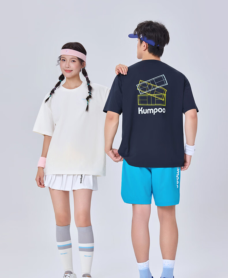 KUMPOO 26th Anniversary New Short Sleeve Badminton Shirt Loose Fit Unisex K261U-1720 Dark Coffee S 9