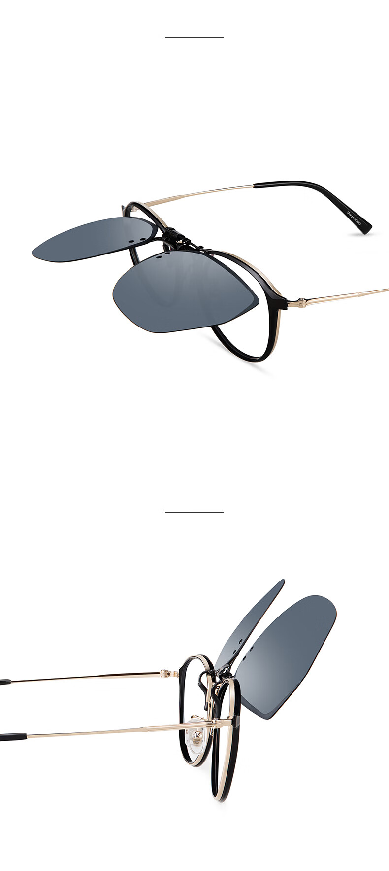 Hailien Clip-On Sunglasses for Prescription Glasses UV Protection Polarized Gradient Driving Glasses for Women 9