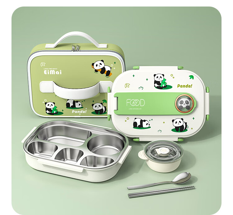 Youlunmei Children's Lunch Box for Primary School Students 6-12 Years Old 316 Stainless Steel Food Grade Insulated Bento Box with Compartments 24
