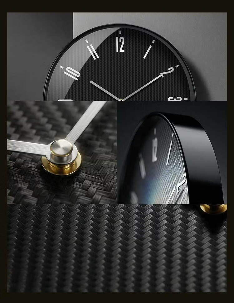 JD NeoCarbon Series T300 Carbon Fiber Silent Wall Clock Living Room 2026 New Home Premium 35cm 2