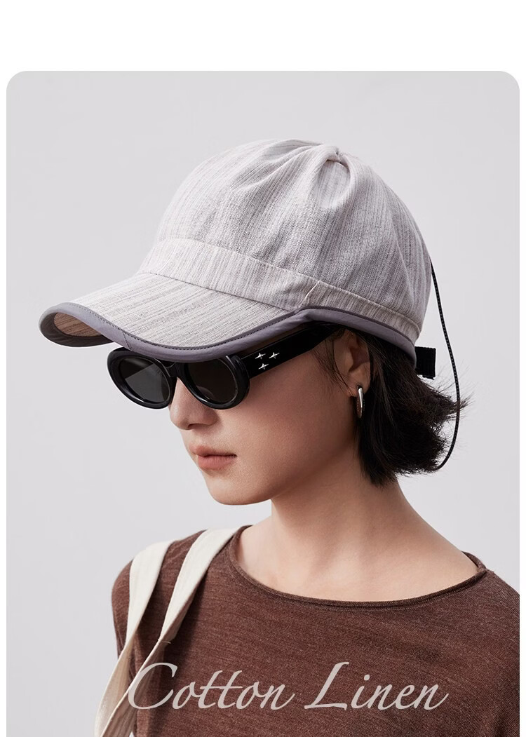 Lagur Linen Zero-Burden "Topless Baseball Cap" Sun Protection UPF100+ Sun Hat Denim Blue 14