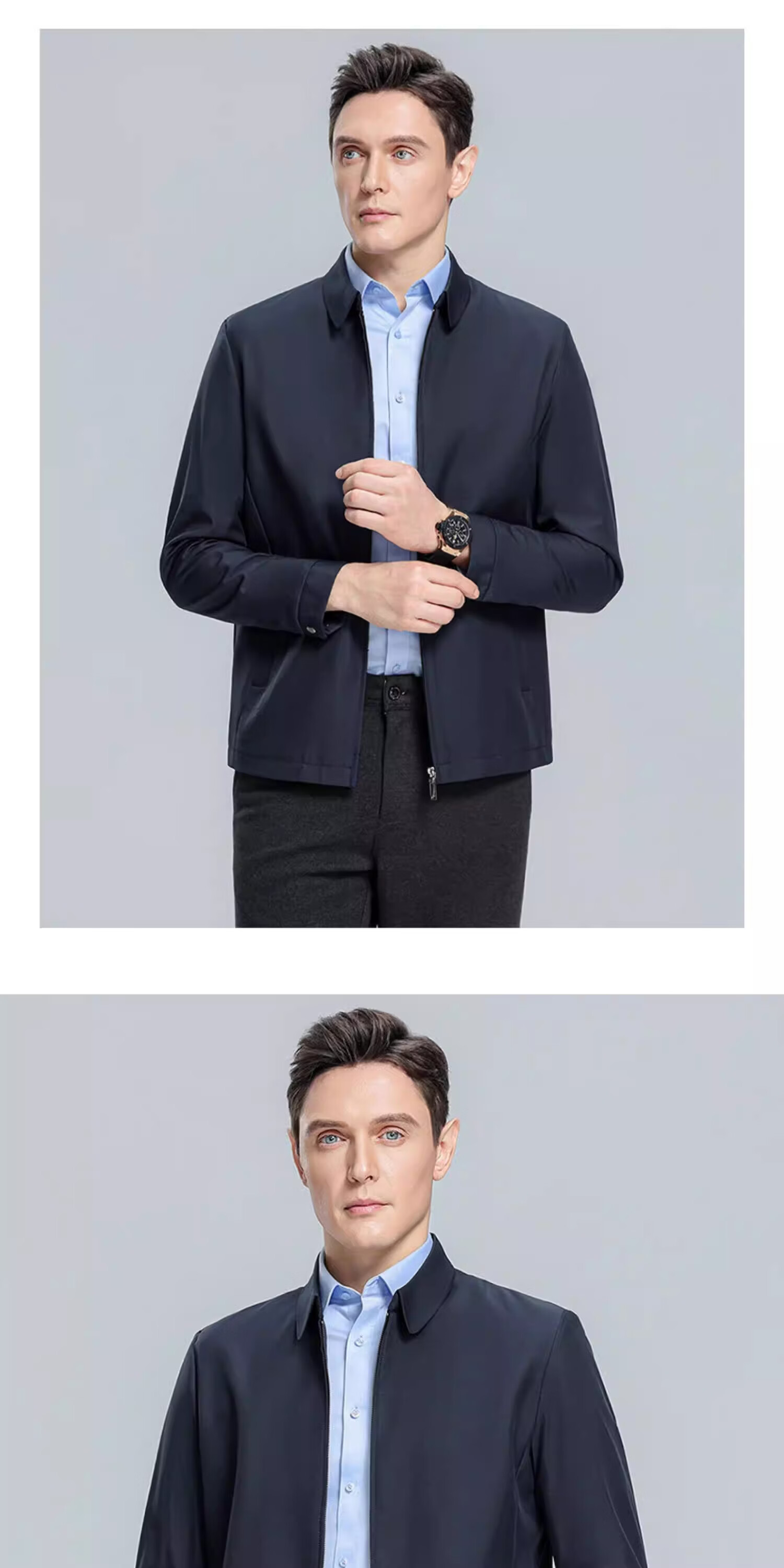 Romon Three-Proof Executive Jacket Men Spring High-End New Lapel Coat Business Official Cadet Jacket Men 20
