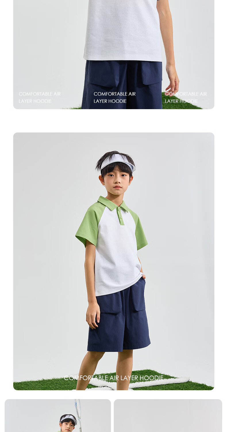 Jeanswest Kids Boys Summer 2026 New Short Sleeve Polo Breathable School Style T-Shirt Set 13