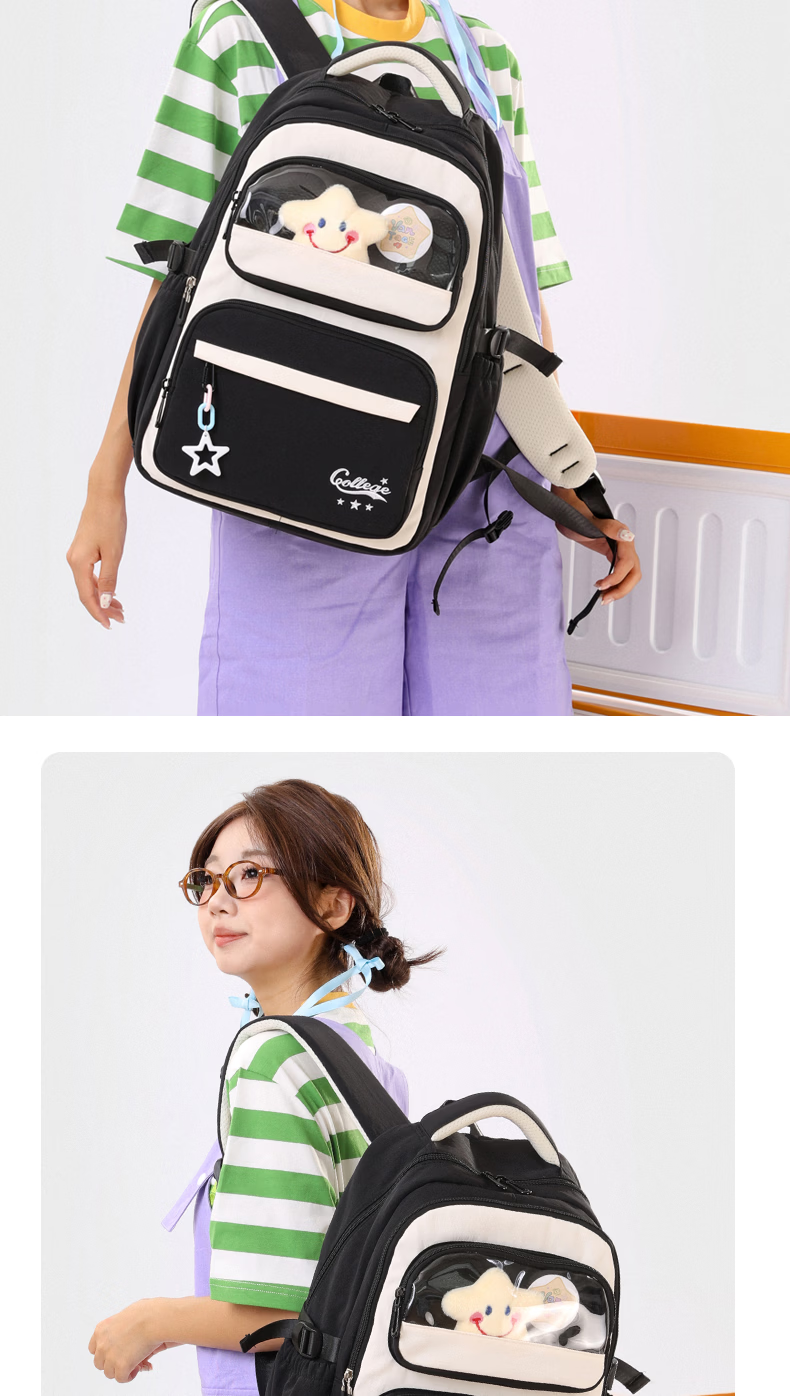 Anyshine Girls' Primary School Backpack High-Value Lightweight Ergonomic Large Capacity Backpack for Grades 4-6 and Grade 7 20