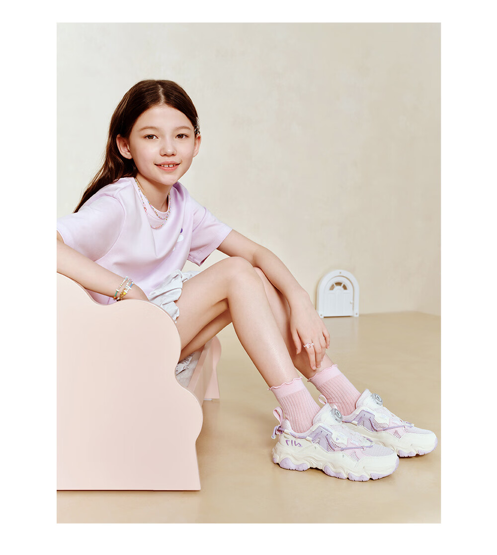 FILA Kids Running Shoes 2026 Summer Boys Girls Youth Sports Cat Claw Sneakers 24
