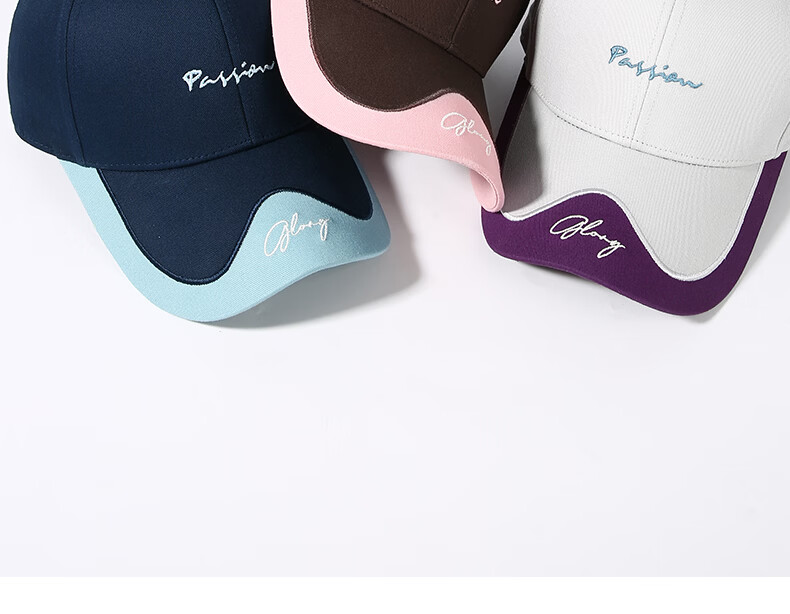 CACUSS Women's Duckbill Cap Spring Summer New Pure Cotton Hard Top Colorblock Baseball Cap Casual Outdoor Sun Hat Brown Red 12