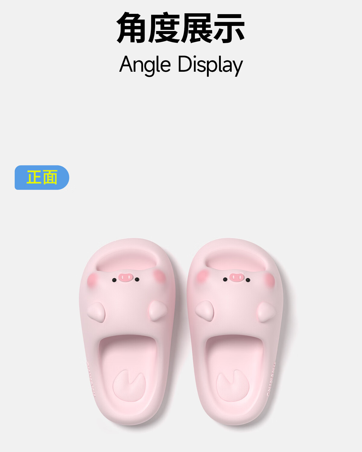 Chikoku Cute Pink Pig Cartoon Slippers Women Summer Home Thick Sole Non-Slip Couple Outdoor Sandals Men 25