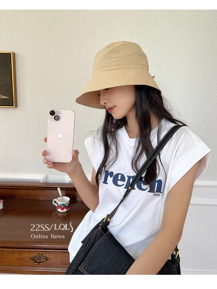 Lagur Casual Lightweight Breathable Cotton Japanese Style Fisherman Hat Women Summer Sun Protection Sunshade Cap Spring Pink Orange 15