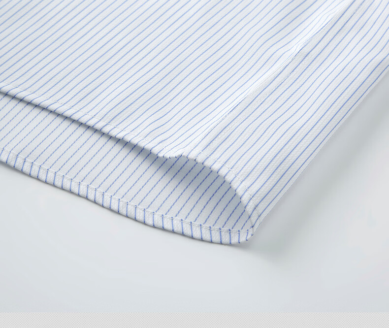 FIRS 100% Cotton Liquid Ammonia Wrinkle-Free Long Sleeve Shirt Men Business Casual Spring Vertical Stripe Collar Shirt 16