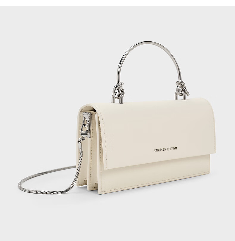 CHARLES&KEITH Textured Handbag, Chain Strap Crossbody Shoulder Bag, Women's Small Square Purse, Birthday Gift, CK6-10840559 20