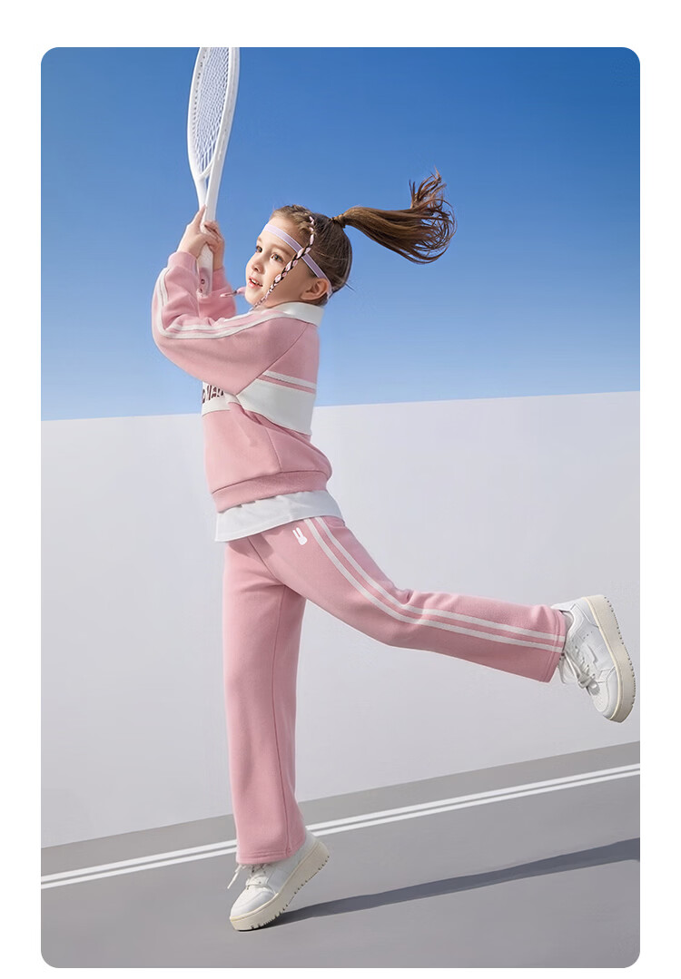 Disney Girls' Fashion Set 2026 Spring New Children's Jacket Sweatshirt Sweatpants Sports Two-Piece School Style 8