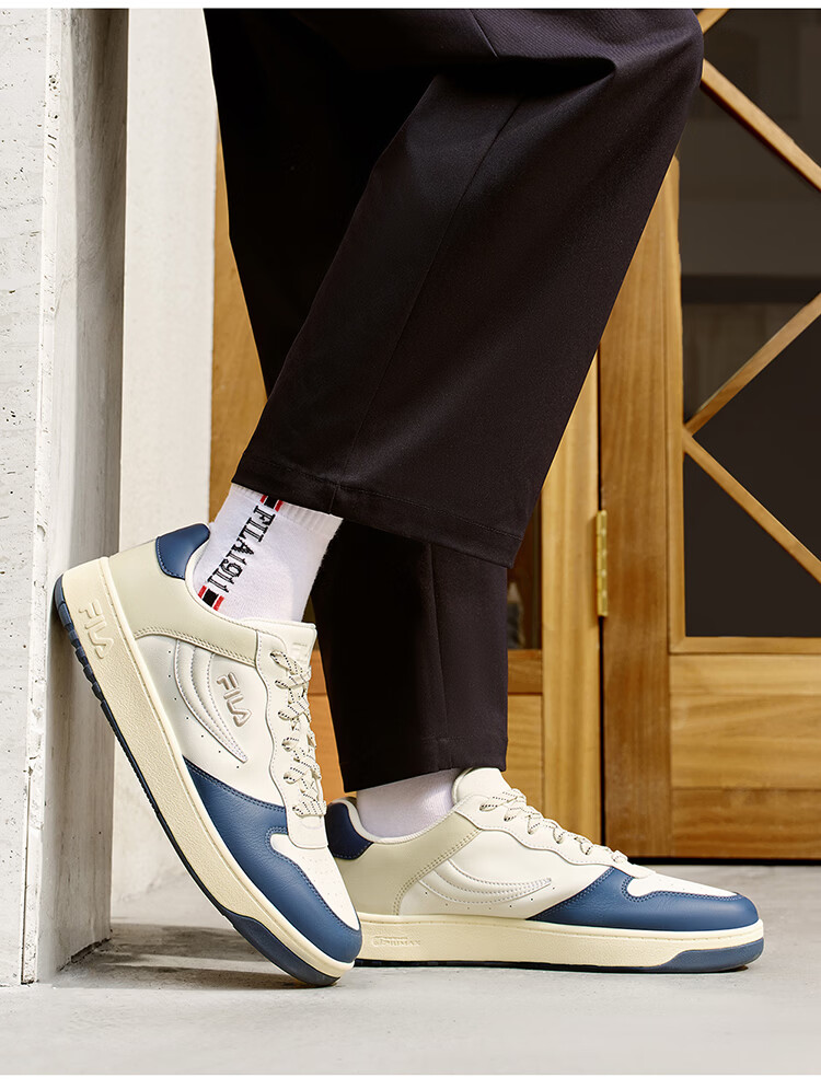 FILA Official FX-100 Men's Skate Shoes White Casual Business Minimalist Sneakers Sports Shoes 7