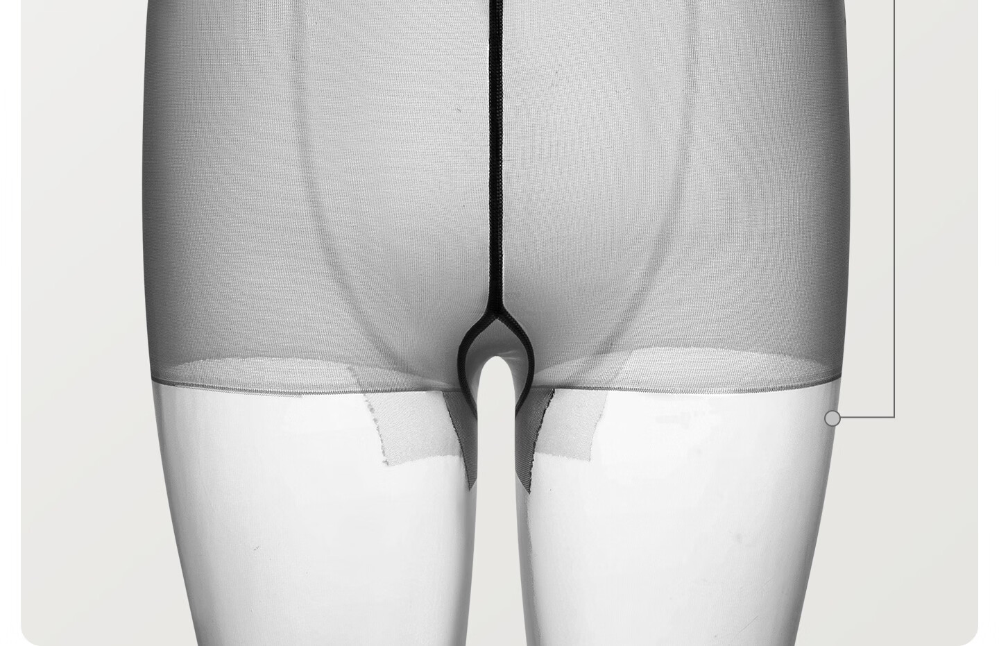 Youkeshu Women's Spring Summer Thin 10A Antibacterial Skin-tone Bare-feel Anti-run Black Sheer Tights Pantyhose 23