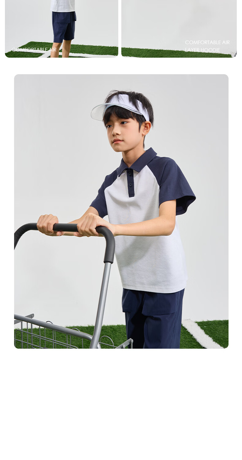 Jeanswest Kids Boys Summer 2026 New Short Sleeve Polo Breathable School Style T-Shirt Set 9