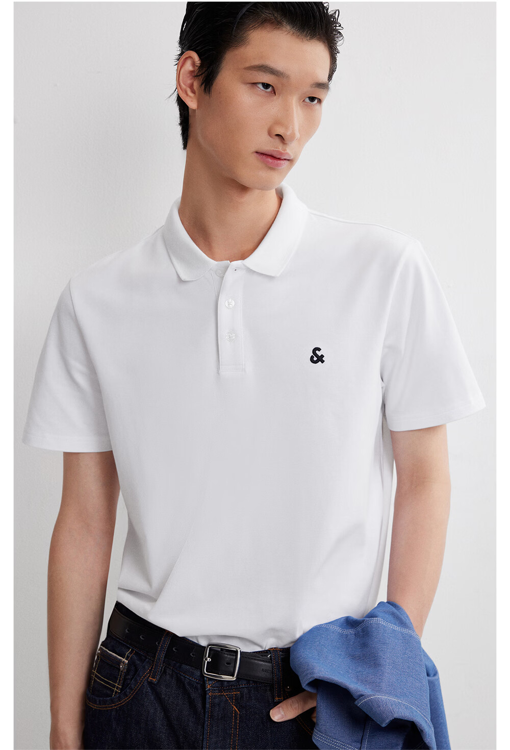 JACK&JONES Men's Spring New 3D Embroidered Business Casual Work Commute Short Sleeve Polo Shirt 226206029 19
