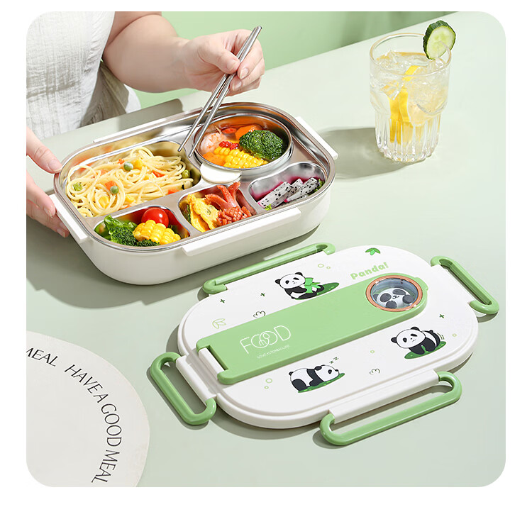 Youlunmei Children's Lunch Box for Primary School Students 6-12 Years Old 316 Stainless Steel Food Grade Insulated Bento Box with Compartments 25