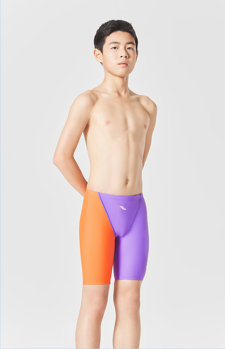 Hosa Kids Boys Professional Training Five-Point Swim Trunks Youth 2026 New Racing Swimwear 19