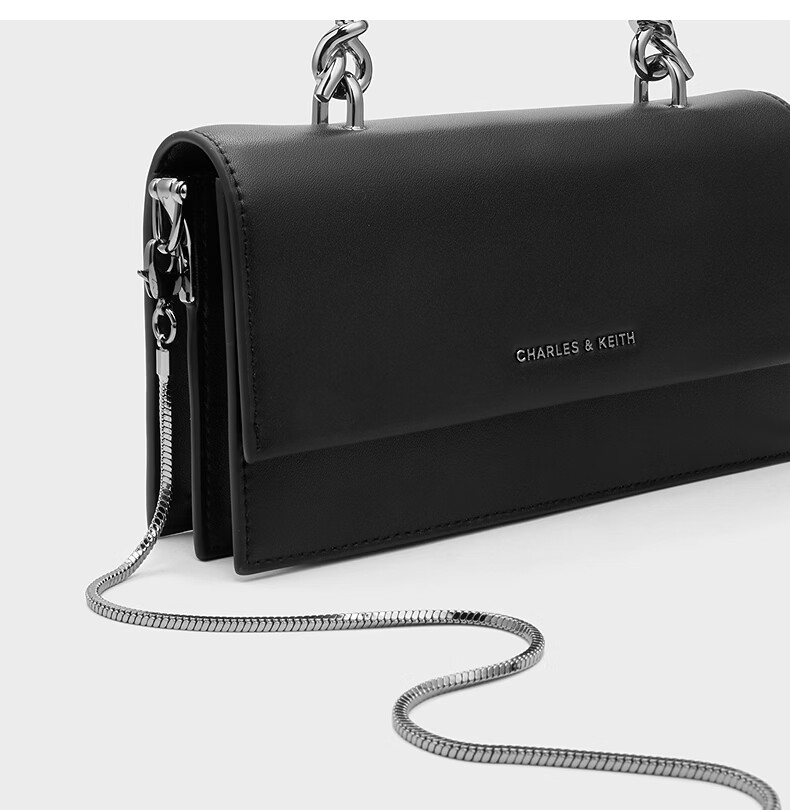 CHARLES&KEITH Textured Handbag, Chain Strap Crossbody Shoulder Bag, Women's Small Square Purse, Birthday Gift, CK6-10840559 25