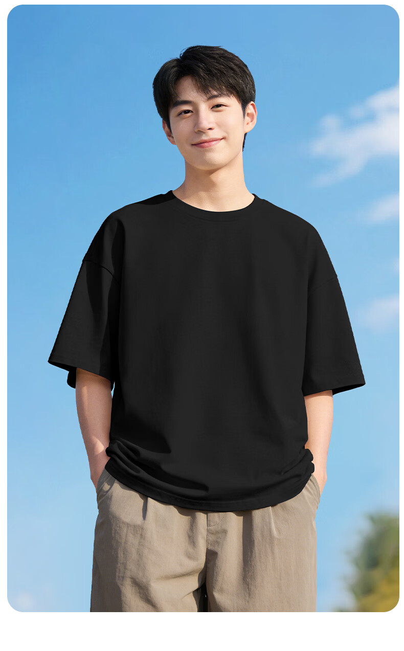 Baleno 2-Pack Cotton Short Sleeve T-Shirts for Men Summer 2026 New White Basic Loose Casual Tees 12