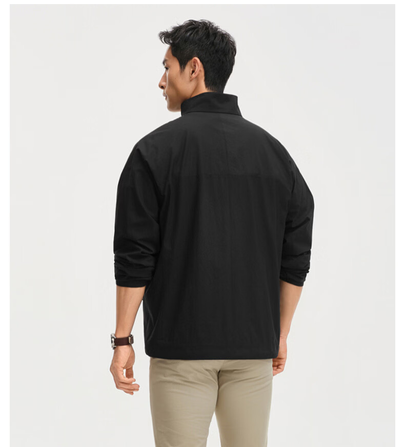 Biyinlefen Octa® Cotton-Like Heat-Retaining Lining 2026 Spring New Men's Casual Lightweight Stand Collar Jacket 7