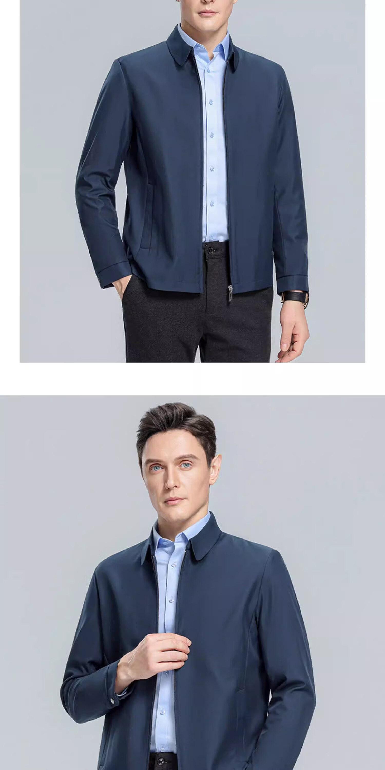 Romon Three-Proof Executive Jacket Men Spring High-End New Lapel Coat Business Official Cadet Jacket Men 17