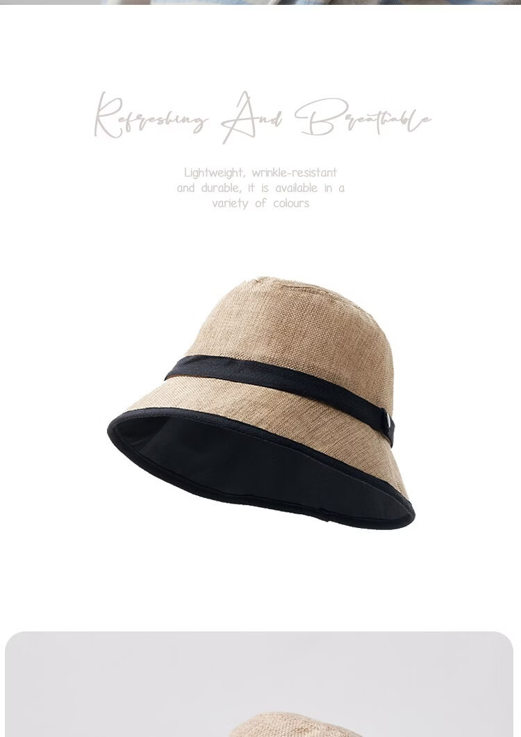 Lagur Japanese Linen Feel UPF100+ Sun Protection Breathable Summer Sun Hat Fisherman Hat New Coffee Color 10