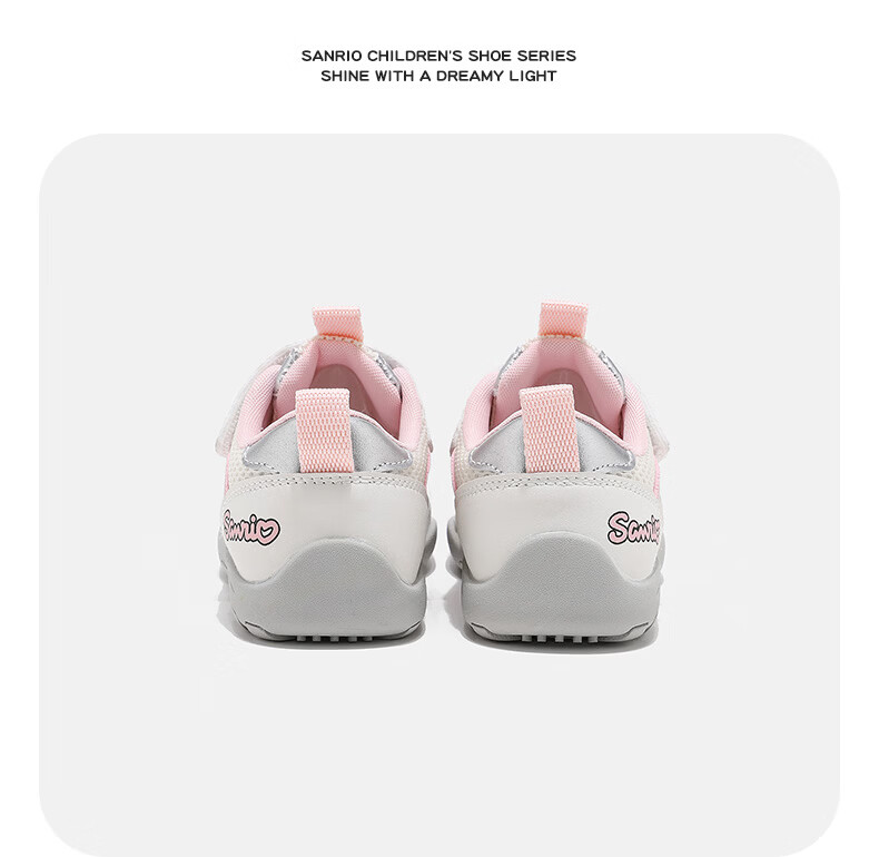 Hello Kitty Girls' Running Shoes Children's Sports Shoes Soft Sole Breathable Mesh Casual Shoes Pattern Purple [Single Mesh Style] Size 35 9