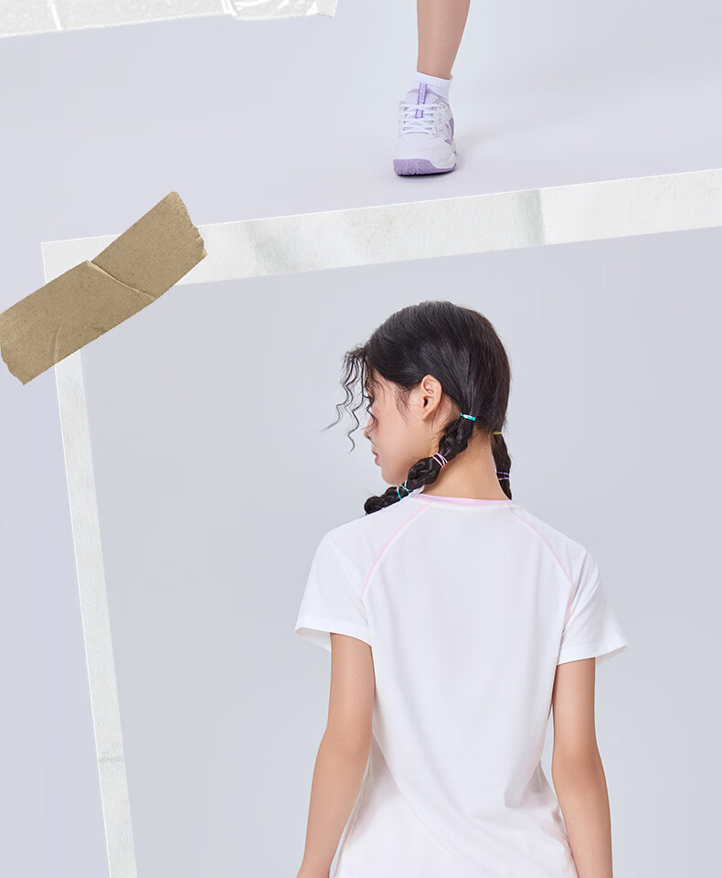 KUMPOO 26th Anniversary New Women's Badminton Short Sleeve Shirt Loose Comfortable Versatile Xunfeng K261W-1730 White S 4