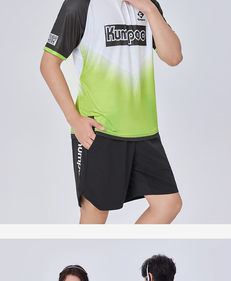 KUMPOO Badminton Short Sleeve Shirt Xunfeng Sportswear K261M-1731 Men's Short Sleeve Blue S 12