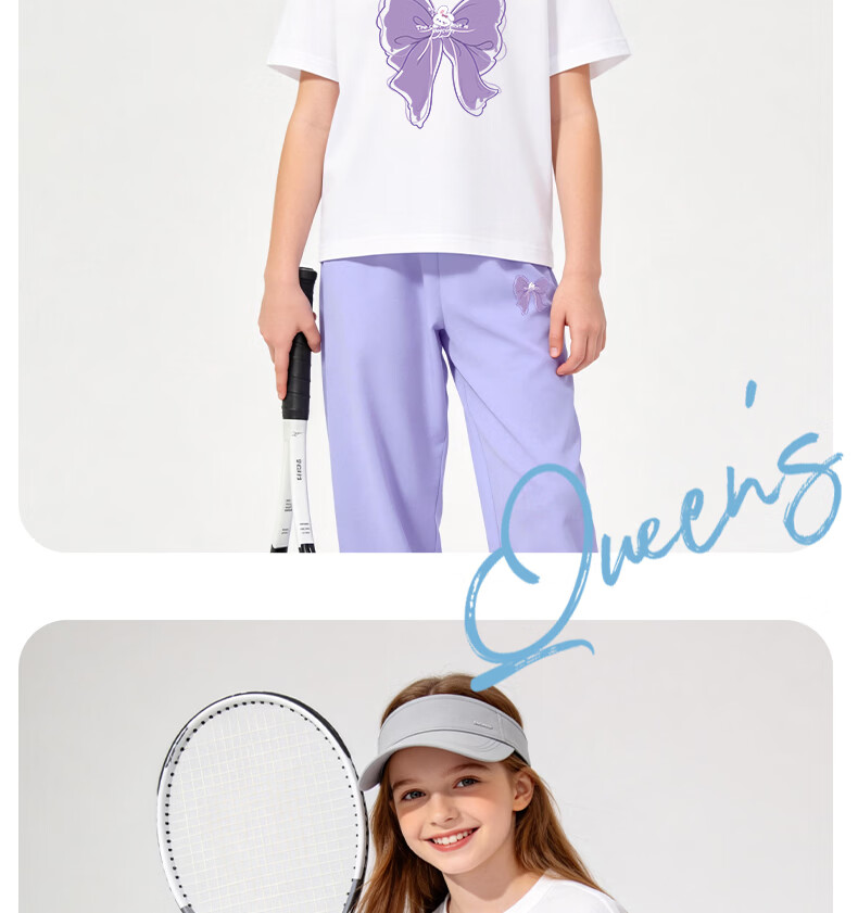 Baleno Girls Summer Set Stylish Sporty Short Sleeve T-Shirt Lightweight Children's Summer Mosquito-Repellent Pants Two-Piece Set 19