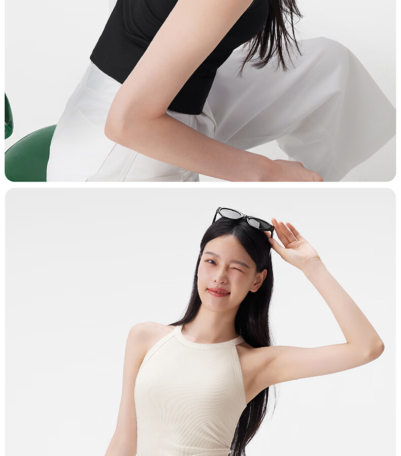 Half-Lined Cooling Padded Halter Tank Top for Women Slim Fit with Built-in Bra Pad Dark Chocolate Black S 25