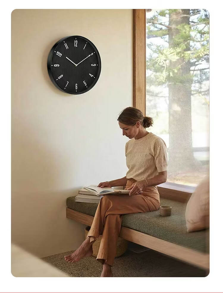 JD NeoCarbon Series T300 Carbon Fiber Silent Wall Clock Living Room 2026 New Home Premium 35cm 14