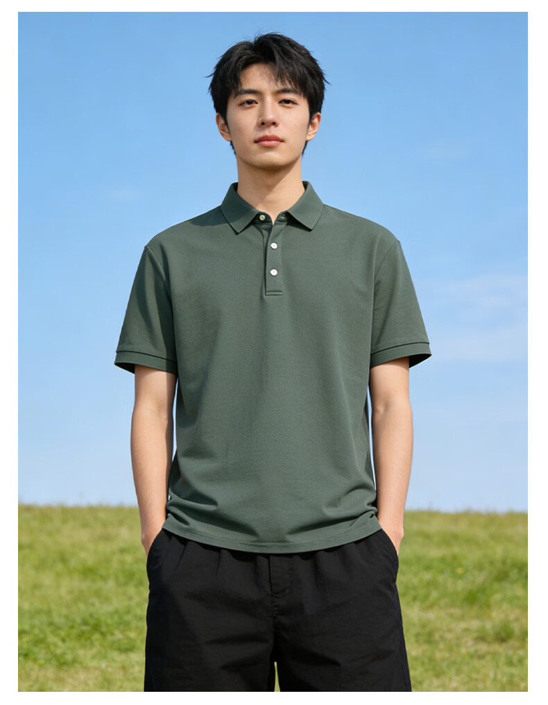 Baleno Men's Polo Shirt Short Sleeve T-Shirt 2026 Summer New Casual Loose Commuter Versatile Collared Half Sleeve Top 9