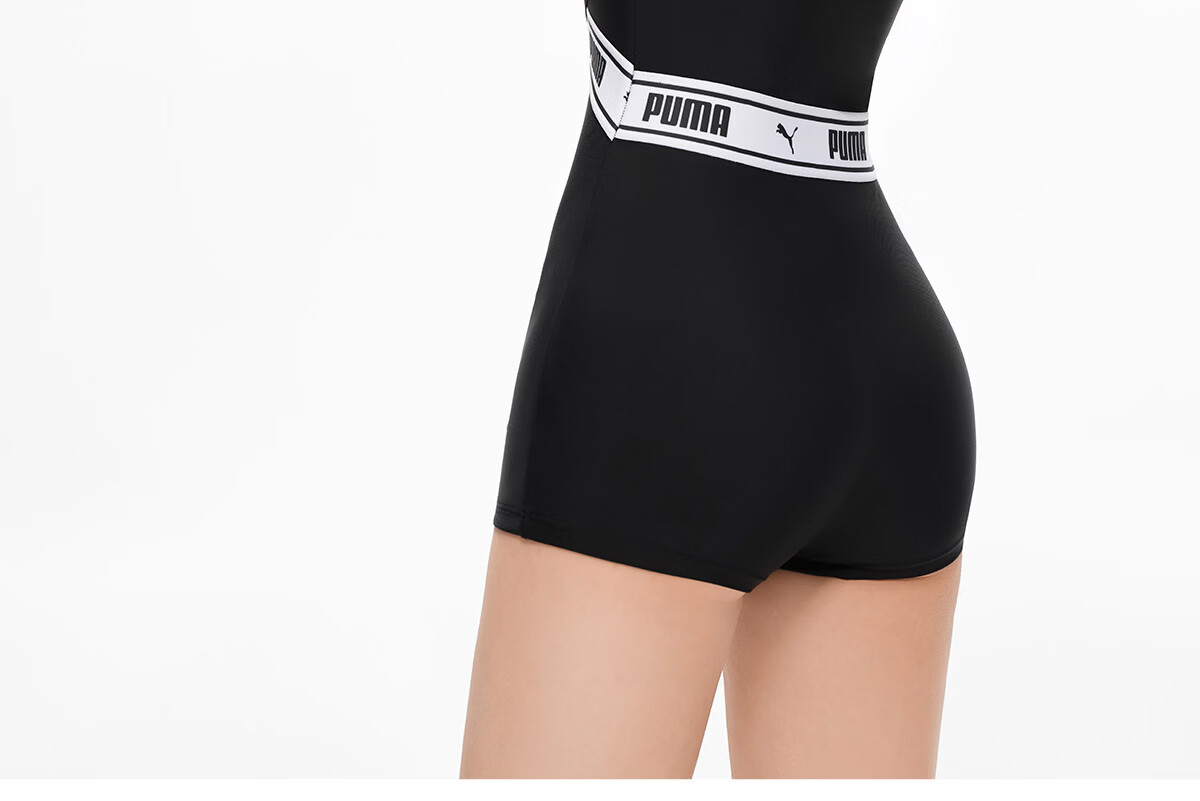 PUMA One-Piece Swimsuit for Women, Boyshort Style, Antibacterial, Sun Protection, High-End Look, Conservative, Slimming, Suitable for Hot Springs And Vacation, Athletic Swimwear 18