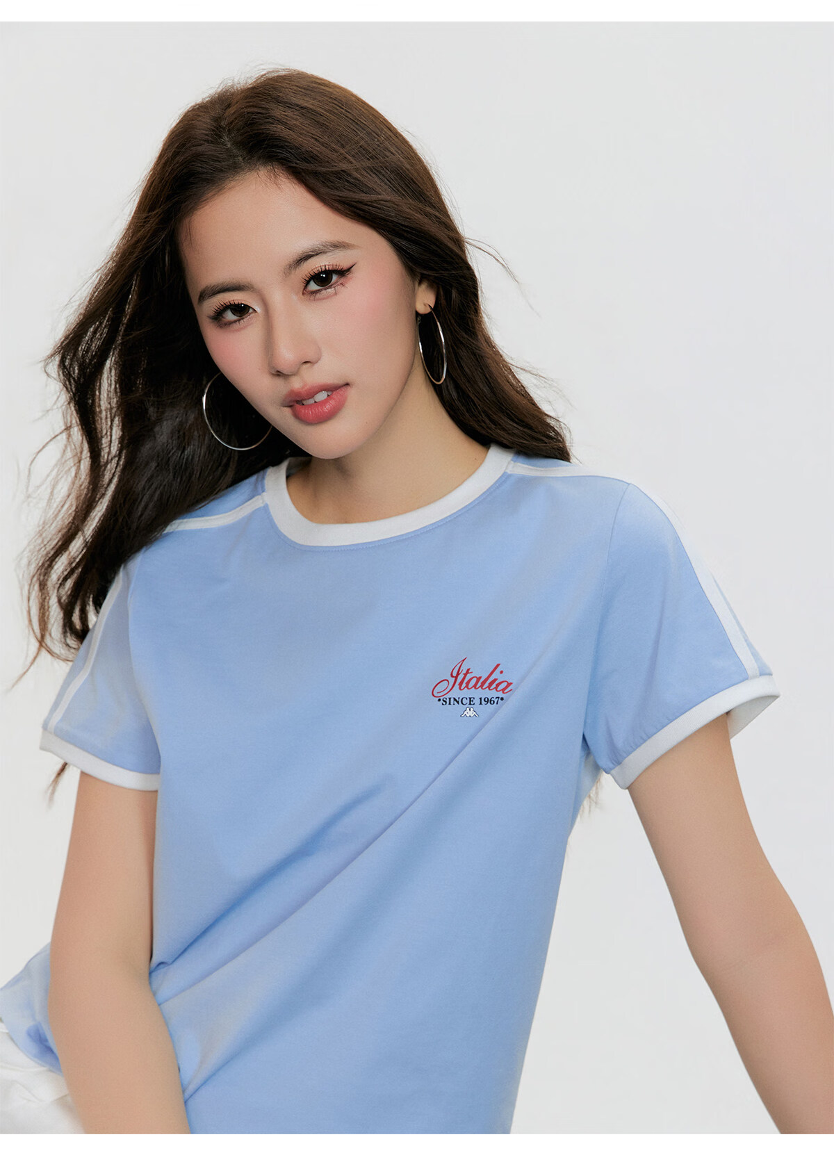 Kappa Back-to-Back Sports Short Sleeve T-Shirt Women K0G42TD31D Korea White-012 S 11